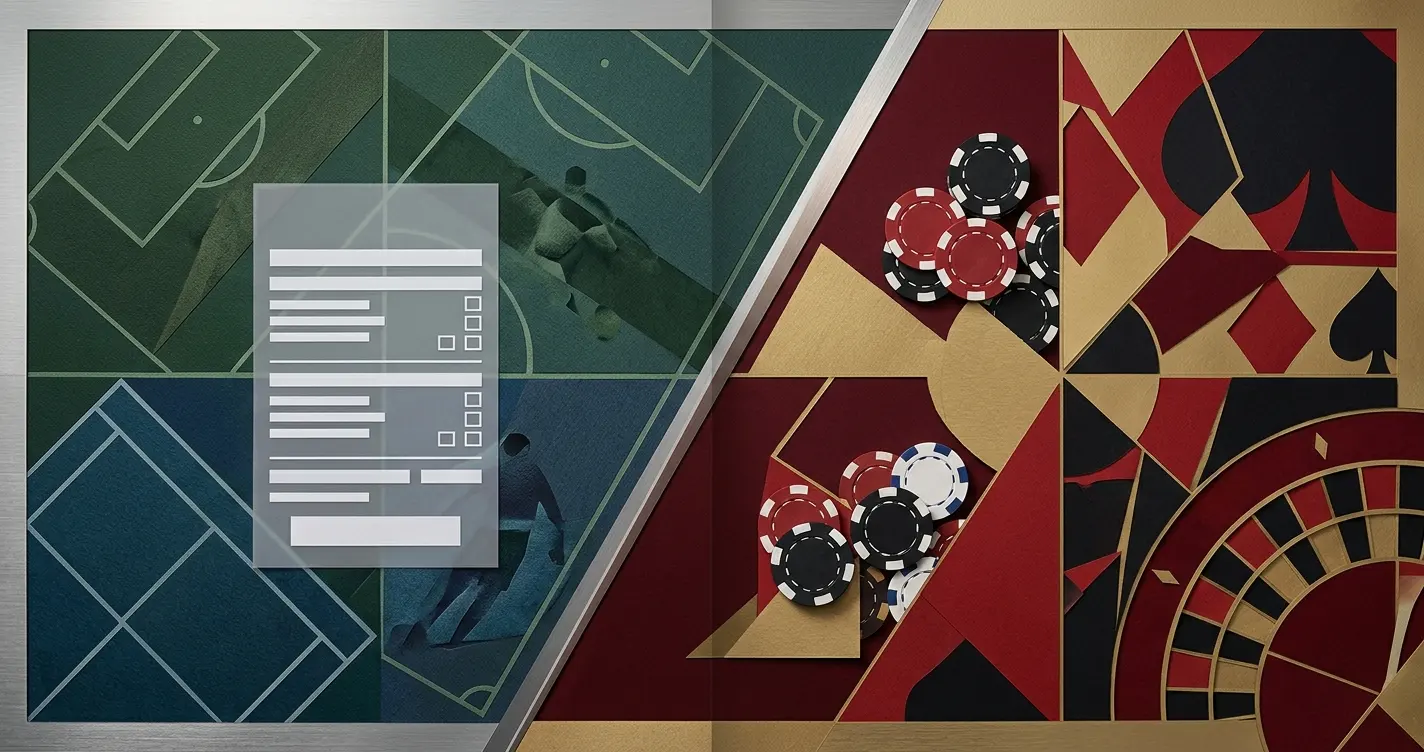 Neutralna ilustracja sportów i kuponu zakładów bez logo, kursów i interfejsu marki
